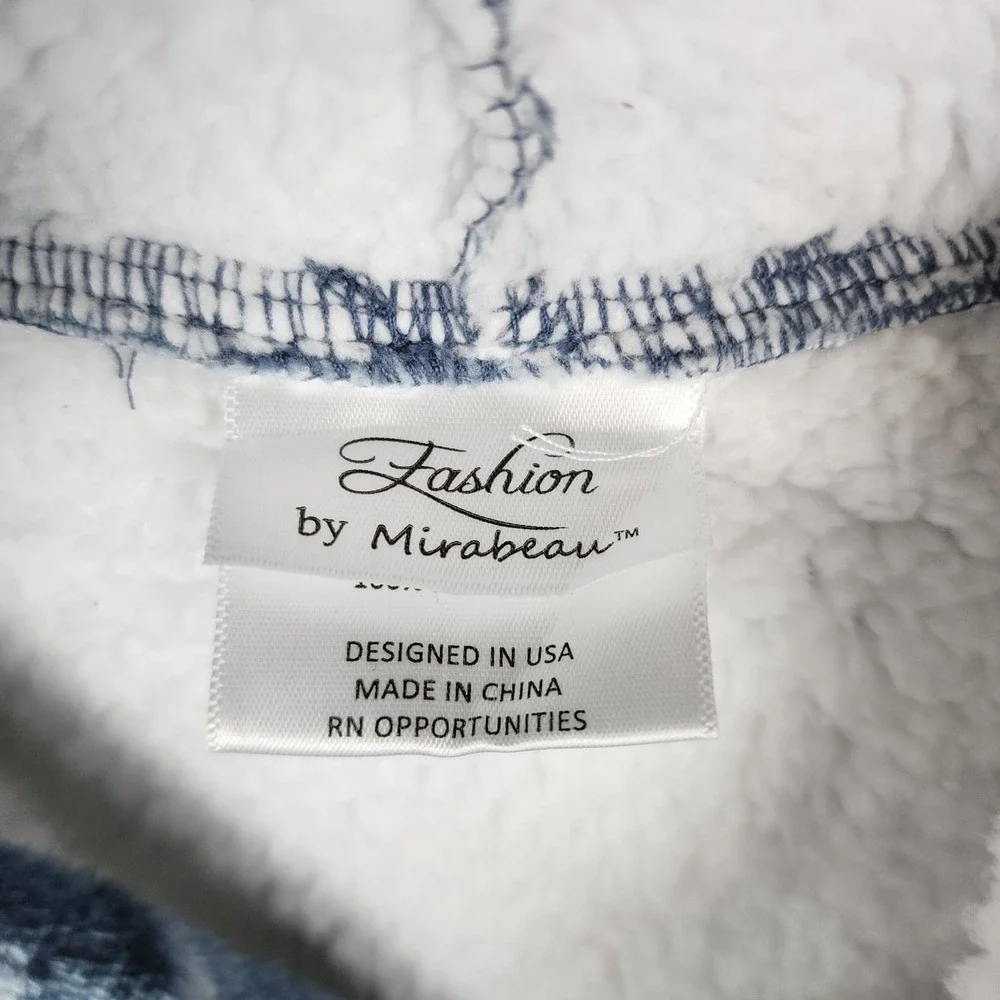 Fashion by Mirabeau Wearable Blanket‎ Hoodie Unisex OS Blue Tie Dye Sherpa Lined